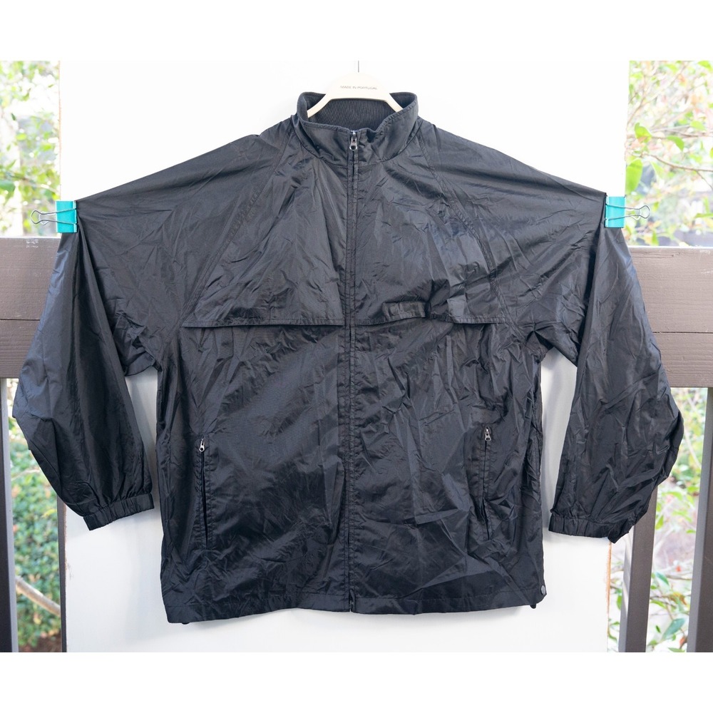 Dutyman Zip Up Nylon‎ Windbreaker Men's Black Size 2XL